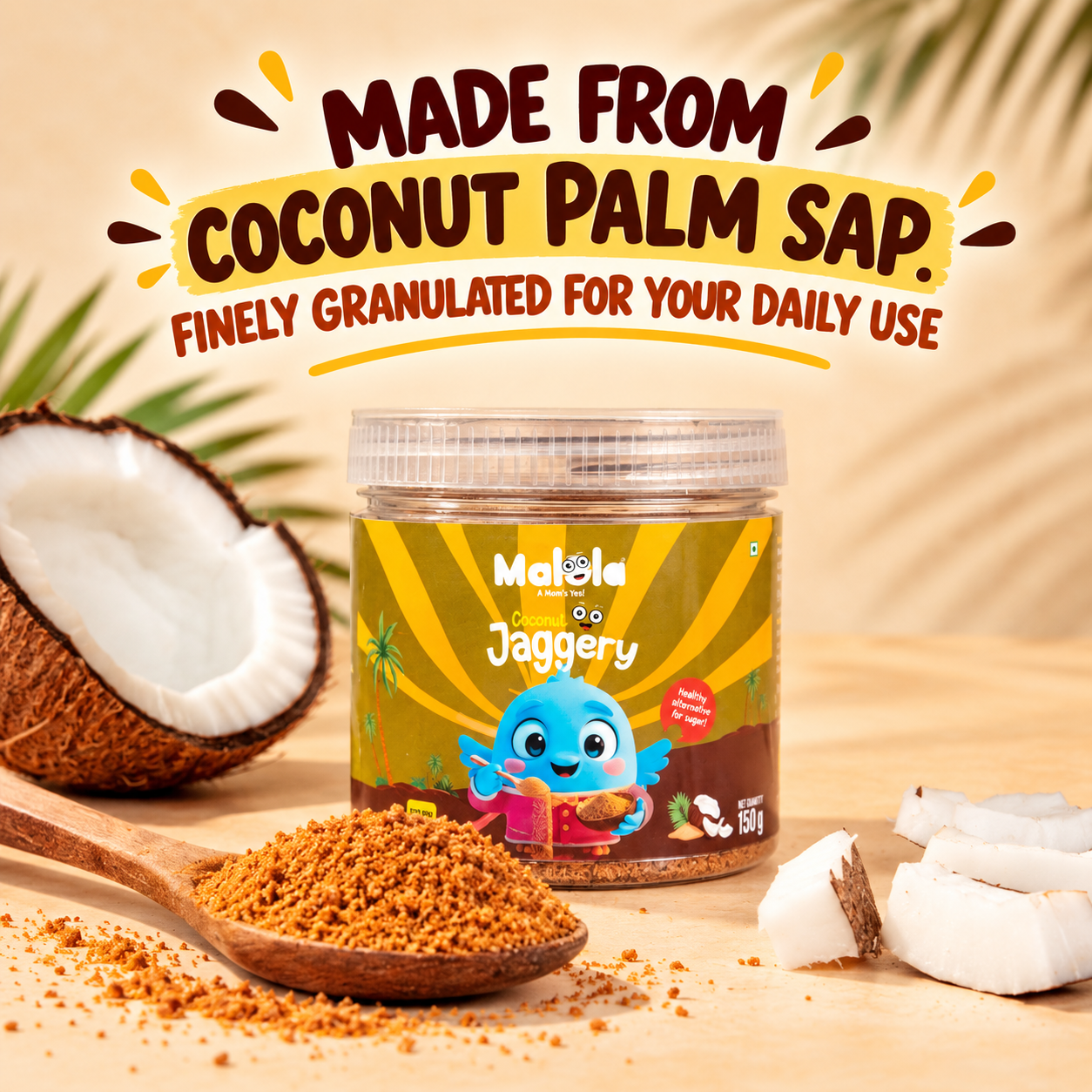 Coconut Jaggery | Low GI | Sugar Alternative | 150g
