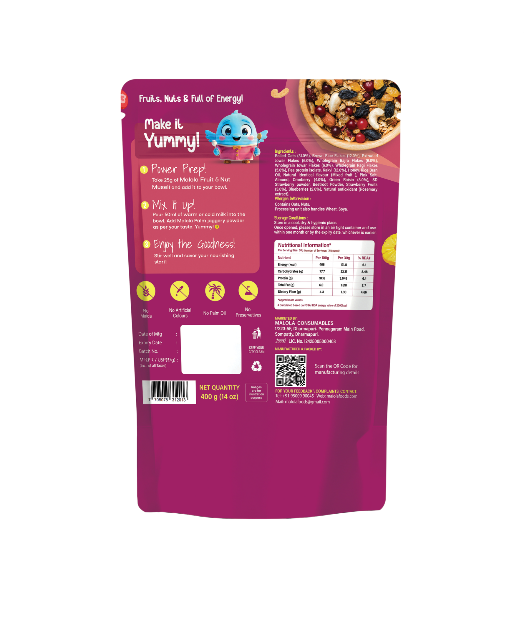 Fruits, Nuts & Berries Muesli