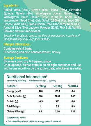 Quinoa with nuts & seeds Muesli