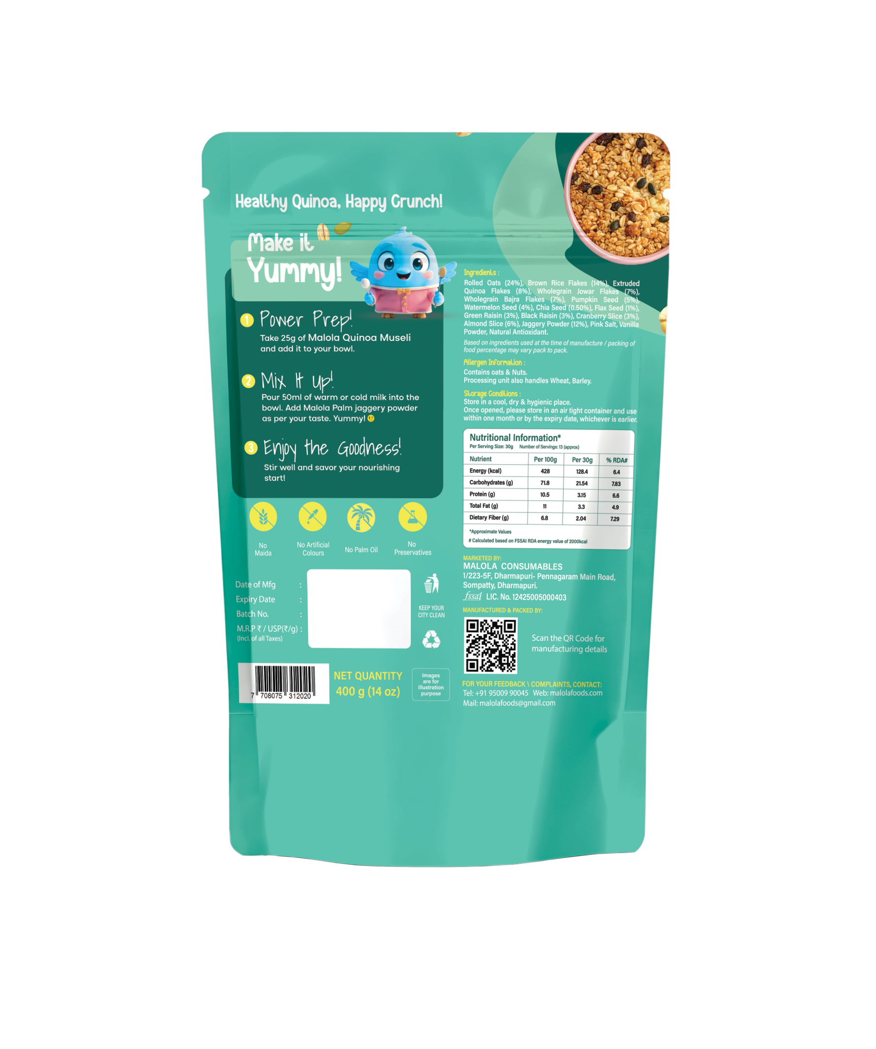 Quinoa with nuts & seeds Muesli
