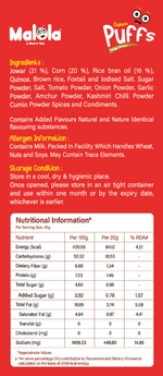 Quinoa Puffs – Tangy Tomato 60g (Pack of 3)