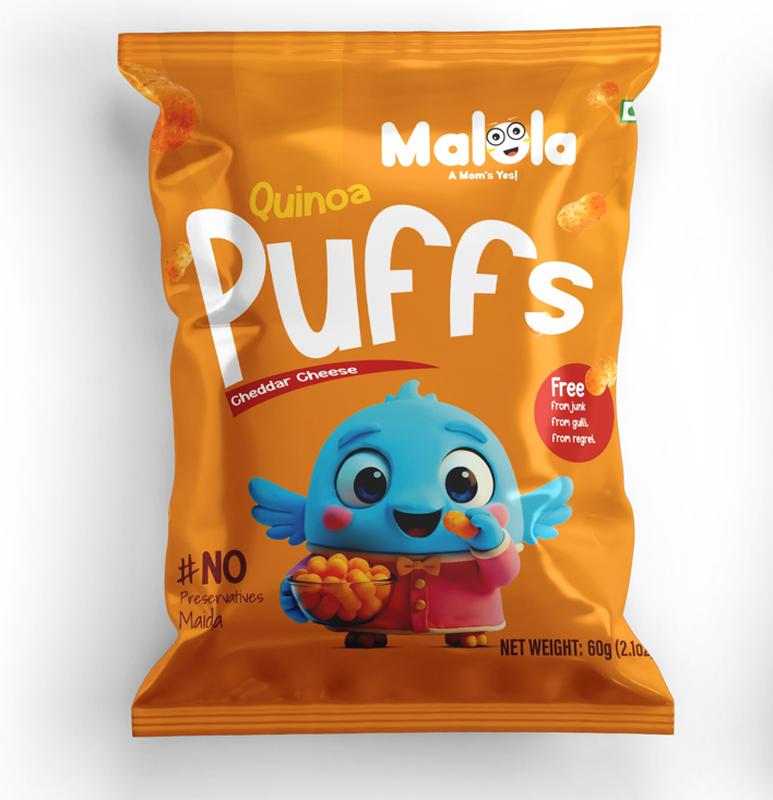 Quinoa Puffs – Cheddar Cheese 60g
