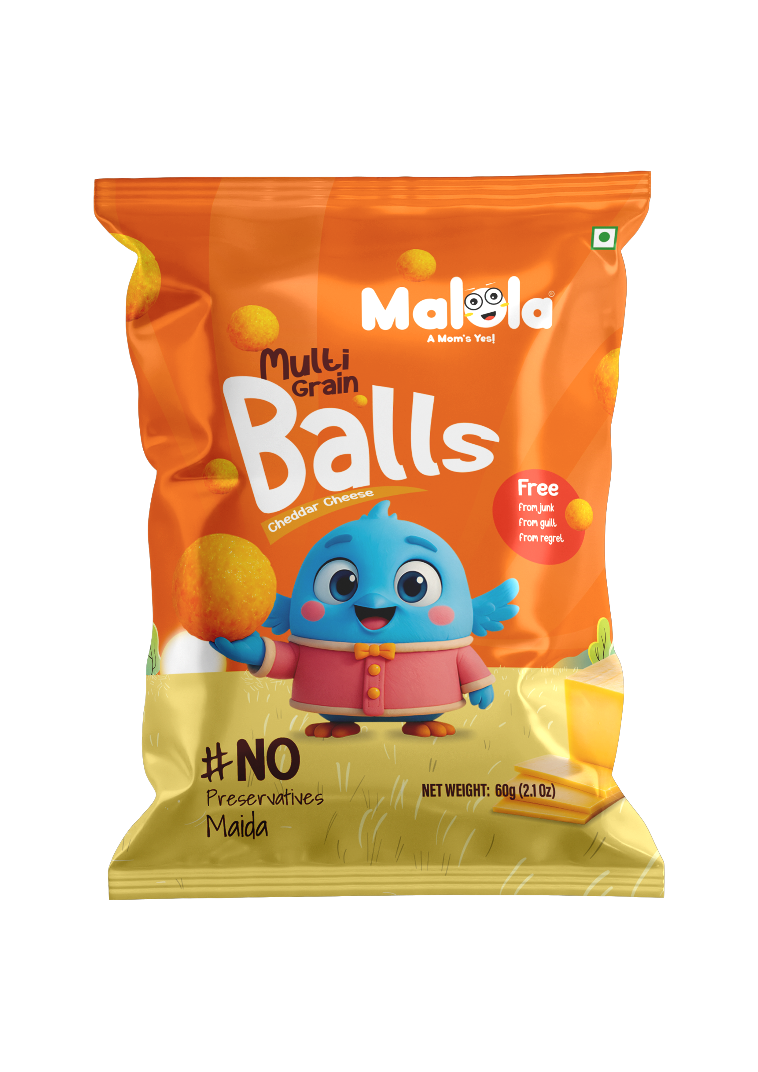 Multi Grain Balls – Cheddar Cheese 60g (Pack of 3)