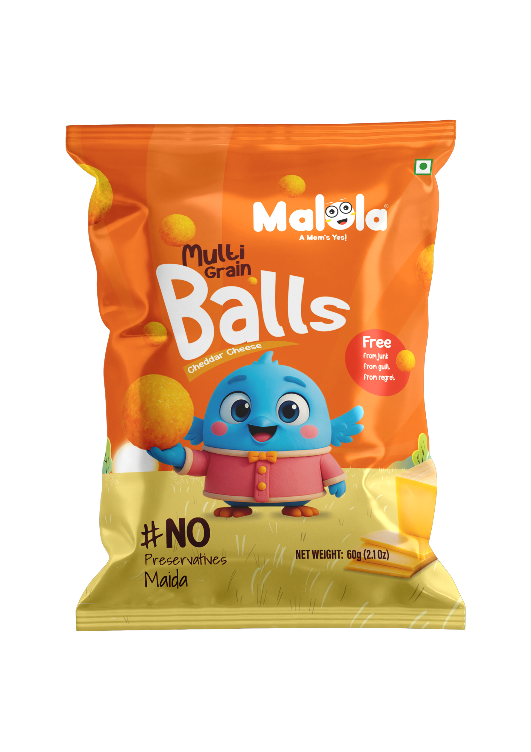 Multi Grain Balls – Cheddar Cheese 60g (Pack of 3)