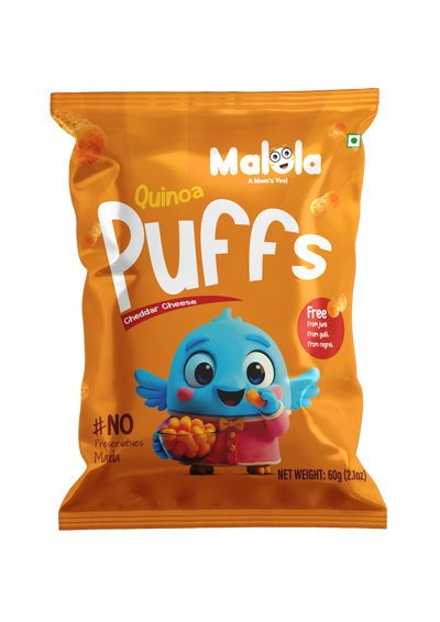 Quinoa Puffs – Cheddar Cheese 60g (Pack of 3)