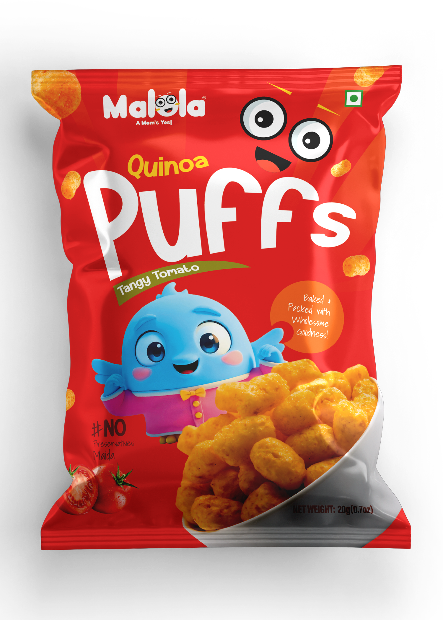 tangy tomato front Quinoa Puffs - Tangy Tomato - Image 1